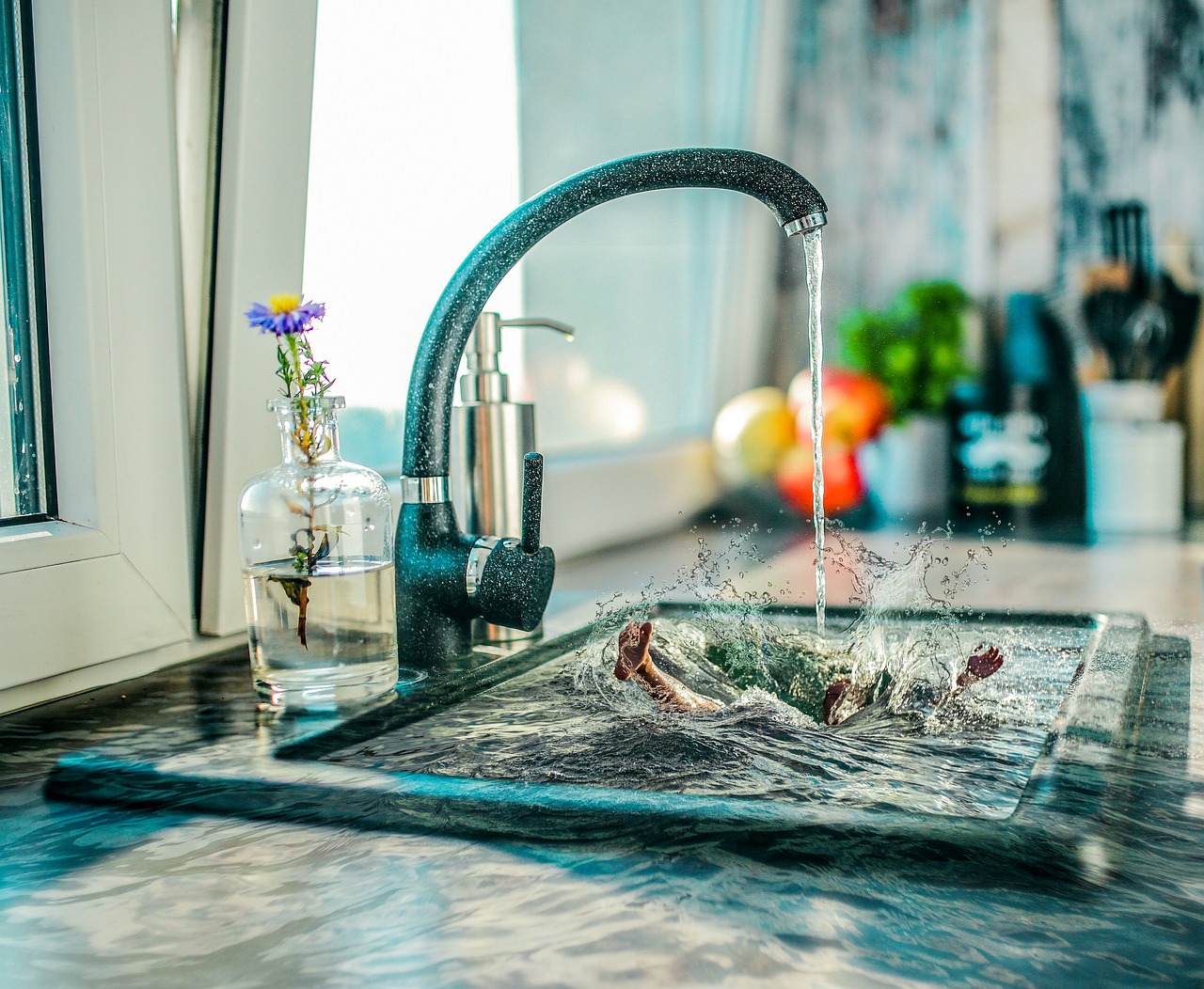 Encimera de lavavajillas portátil, 5 programas de lavado, lavavajillas  pequeño con tanque de agua integrado de 5 litros, cuidado del bebé, función  de secado al aire y lavado de frutas para : Electrodomésticos 